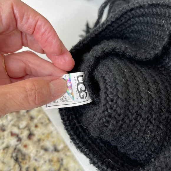 UGG Australia Cardy Knit Boot with Fringe cable knit knee high boot comfy - Picture 8 of 10